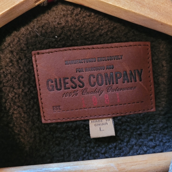 Vintage Marciano Guess Crackle Leather Bomber Jacket - Picture 11 of 16